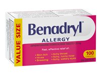 Benadryl Allergy Caplets - 100's