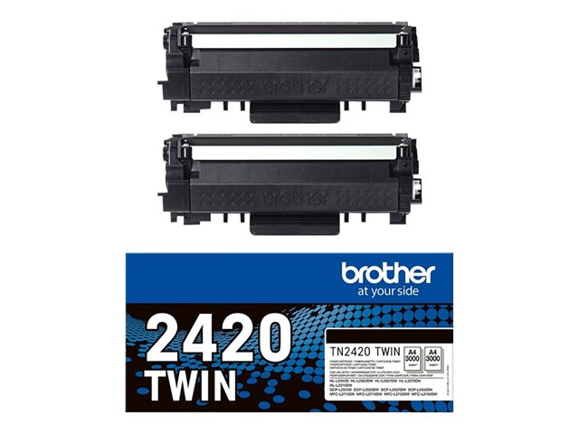 Image of Brother TN2420 TWIN - 2-pack - High Yield - black - original - toner cartridge