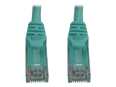 Eaton Tripp Lite Series Cat6a 10G Snagless Molded UTP Ethernet Cable (RJ45 M/M), PoE, Aqua, 6 in. (15 cm)