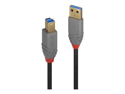 LINDY 3m USB 3.0 Typ A/B Kabel Anthra