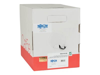 Tripp Lite 1000ft Cat5 / Cat5e Bulk Cable Solid CMP Plenum PVC Black 1000'