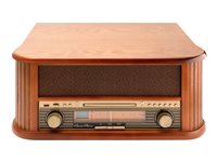 Lenco Classic Phono TCD-2500 Digital afspiller Pladespiller Radio Cd-spiller 9Watt