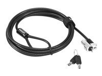 Kensington NanoSaver MasterKey Cable Lock - Security cable lock - black - 6 ft - for ThinkCentre M75t Gen 2; ThinkPad L13 Yoga Gen 3; T14s Gen 3; X13 Gen 3
