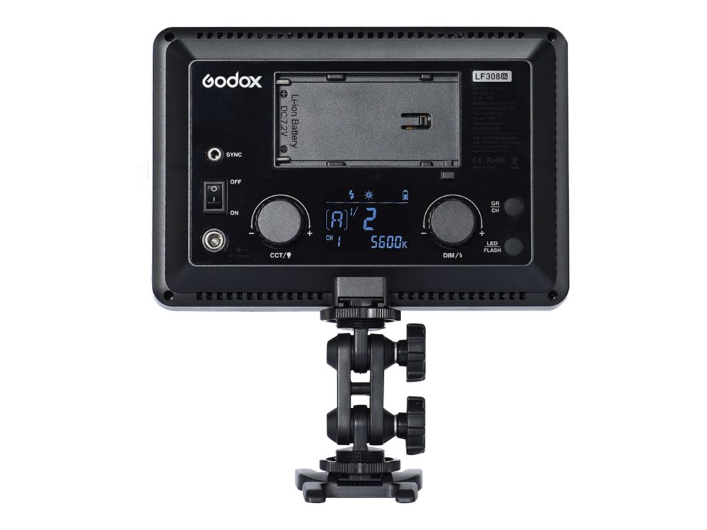 Godox Variable Colour LED Video Light - Black - GO-LF308BI