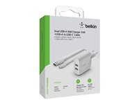 BELKIN Chargeur secteur 2 x USB-A 12w