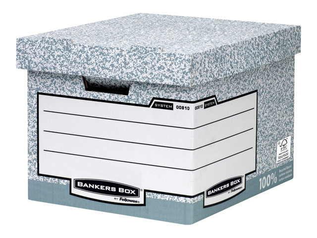 R Kive System Storage Box For A4 Folio Grey White