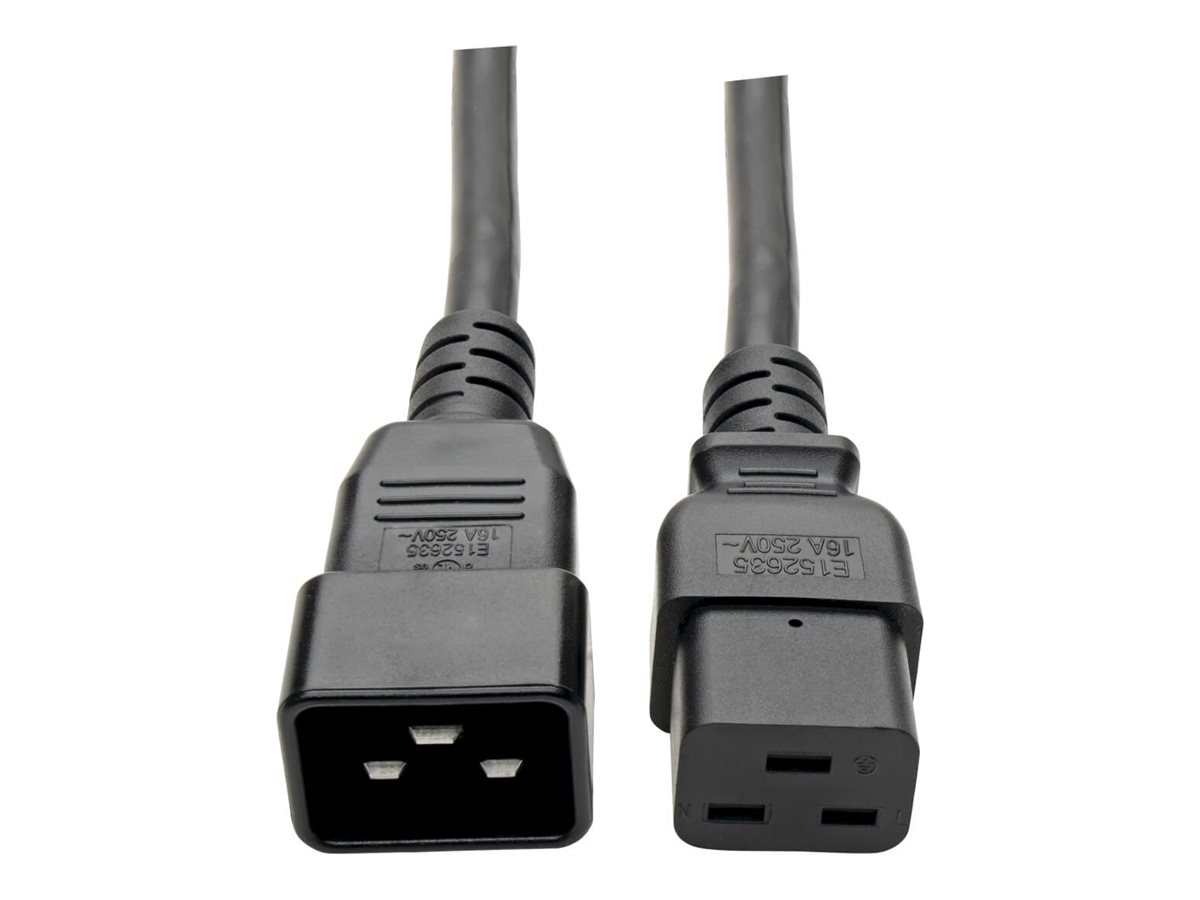 Tripp Lite 10ft Power Cord Extension Cable C19 to C20 Heavy Duty 20A 12AWG 10'
