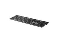 HP 725 - Keyboard and mouse set - multi-device, rechargeable, powered by SuperCapacitor - full size - wireless - Bluetooth, 2.4 GHz - QWERTY - US - nightfall black - Smart Buy