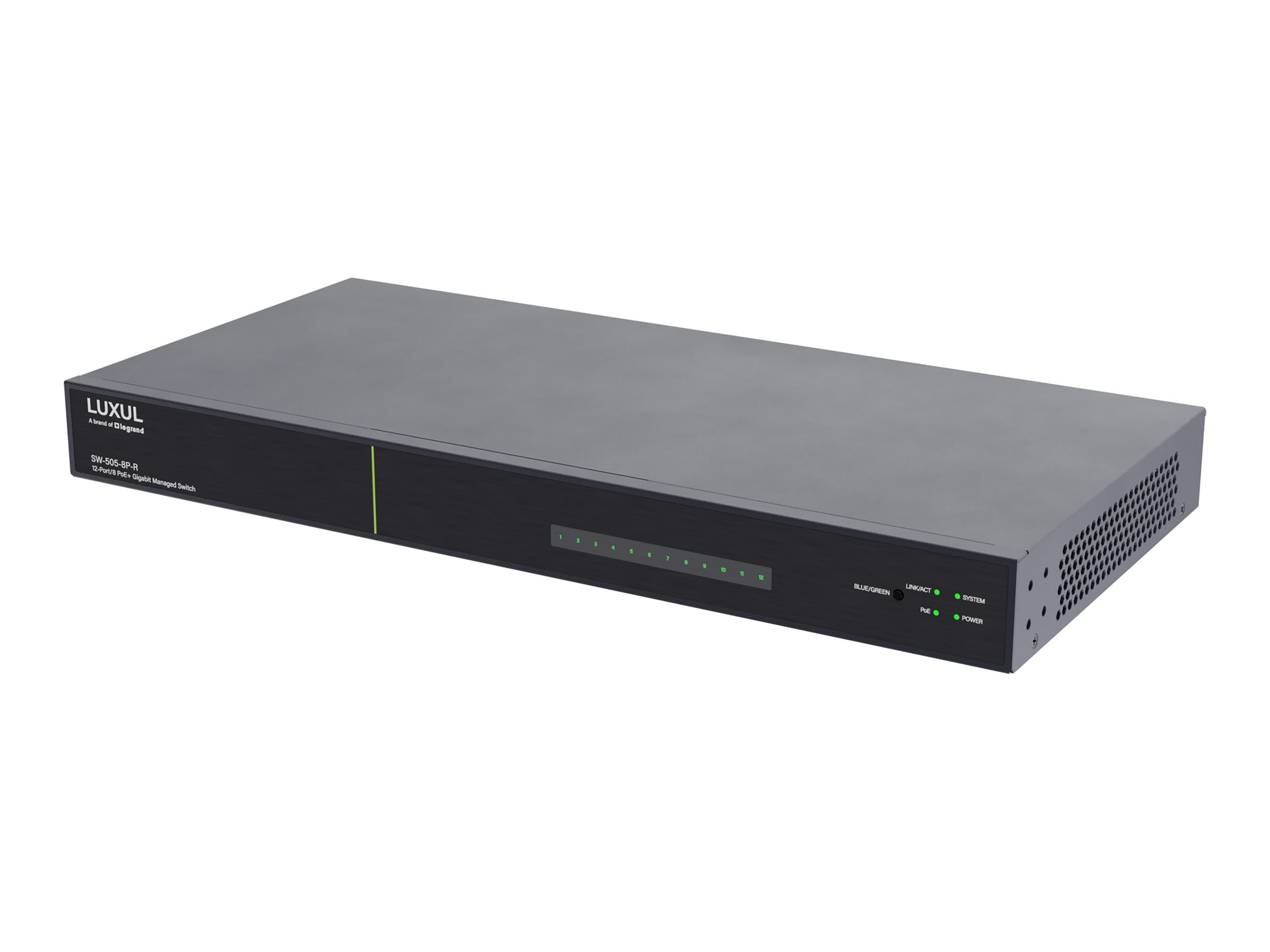 AV 12-PORT (8 POE+) 1G MANAGED SWITCH NA