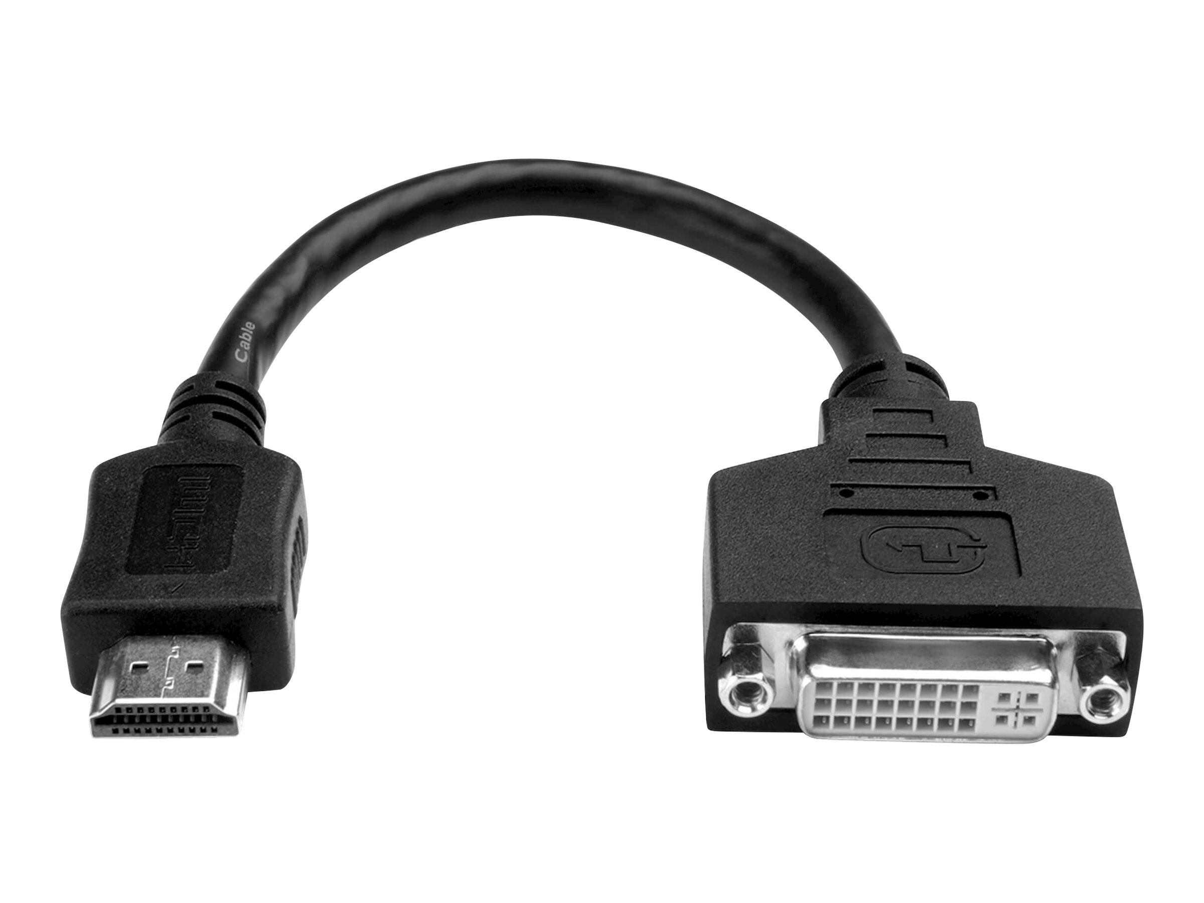 Tripp Lite 8in HDMI to DVI Cable Adapter Converter HDMI Male to DVI-D Female 8" - video adapter - 20.3 cm