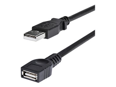 StarTech.com 6 ft Black USB 2.0 Extension Cable A to A - M/F - USB extension cable - USB (M) to USB (F) - USB 2.0 - 6 ft - black - USBEXTAA6BK