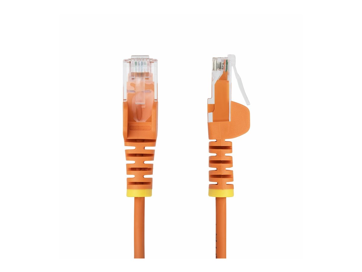 StarTech.com 1.5m Orange Slim CAT6 Ethernet Cable, Snagless, 28AWG, LSZH - patch kabel - 1.5 m - oranžová – foto 2