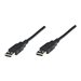 Manhattan USB-A to USB-A Cable, 1.8m, Male to Male, Black, 480 Mbps (USB 2.0), Hi-Speed USB, Lifetime Warranty, Polybag