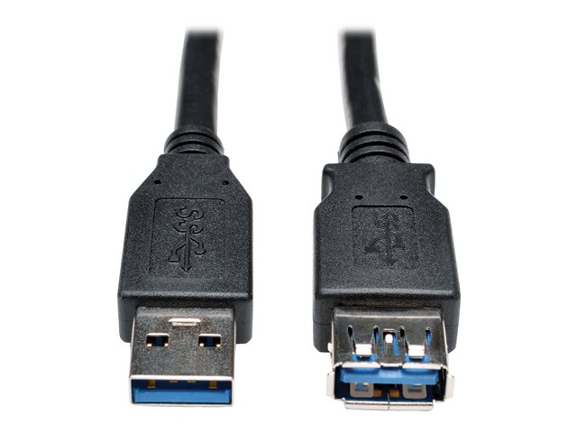 Tripp Lite USB Extension Cable USB 3.0 USB-A to USB-A SuperSpeed M/F Black 3ft