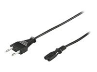 MicroConnect Strøm IEC 60320 C7 Sort 1.2m Strømkabel