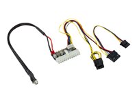Inter-Tech DC-strømstik Effekt ATX 20-pin 4-PIN intern strøm 4-pin intern strøm (12 V) 15 pin Serial ATA strøm Sort Strømkabel