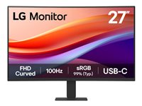 LG 27U421A-B - LCD monitor - curved - Full HD (1080p) - 27" - HDR