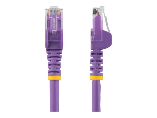 Image of StarTech.com 7m CAT6 Ethernet Cable, 10 Gigabit Snagless RJ45 650MHz 100W PoE Patch Cord, CAT 6 10GbE UTP Network Cable w/Strain Relief, Purple, Fluke Tested/Wiring is UL Certified/TIA - Category 6 - 24AWG (N6PATC7MPL) - patch cable - 7 m - purple