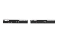 Black Box KVX Series KVM Extender over Fiber - 4K, Single-Head, DisplayPort, USB 2.0 Hub, Serial, Audio, Local Video KVM / audio / seriel / USB forlænger