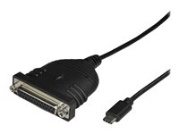 StarTech.com USB C to Parallel Printer Cable DB25 Female Port for IEEE1284 Printers 