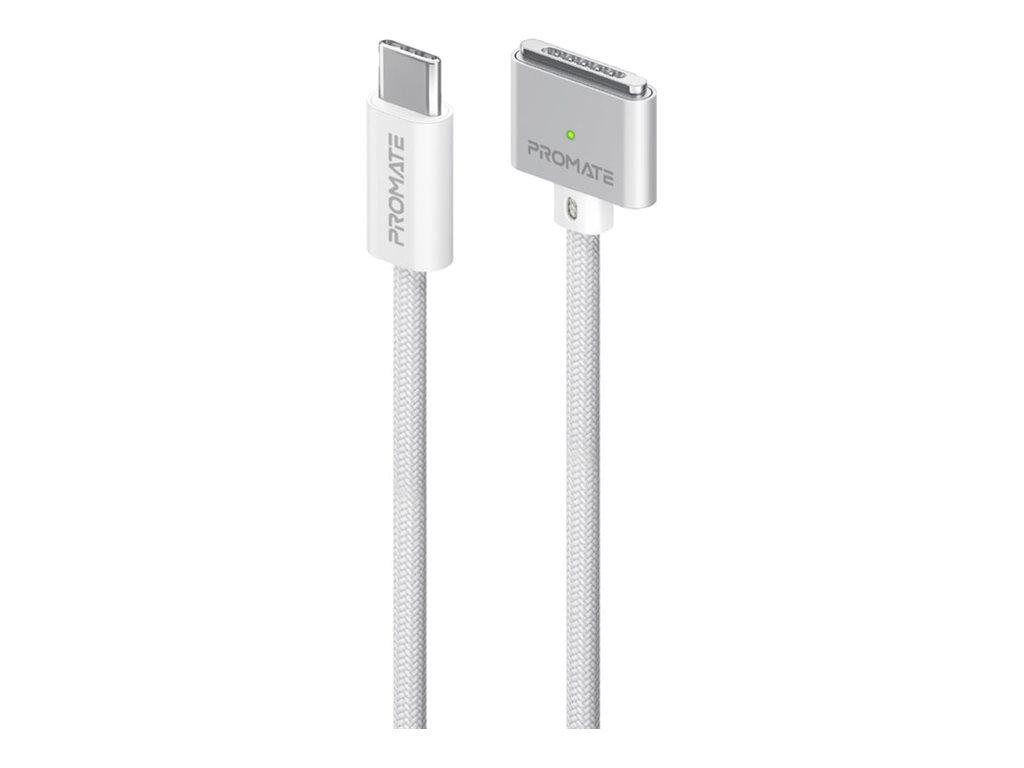 Promate MagCord-140PD USB-C cable 24 pin USB-C to MagSafe 3 2 Product shot Right-angle 79700
