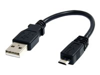 6in Micro USB Cable - A to Micro B - USB to Micro 
