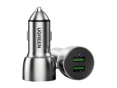Ugreen CD213 car power adapter USB USB-C 36 Product shot Multi-angle 78350
