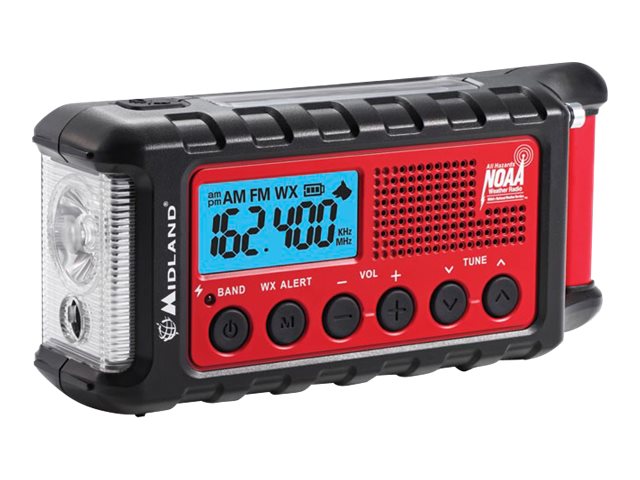 Midland ER300 Emergency Crank Radio - Wetterradio - Schwarz, Rot