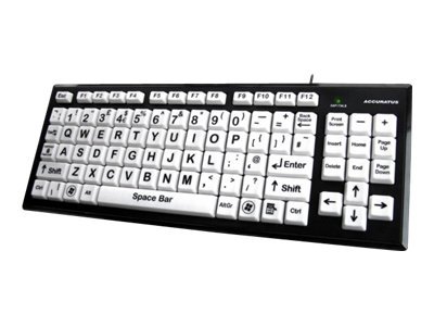 Ceratech Accuratus Monster 2 High Contrast Keyboard Uk Black White