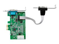 Startech 2-port PCI Express RS232 Serial Adapter Card, PCIe RS232 Serial Host Controller Card, PCIe to Serial DB9 COM Ports, 