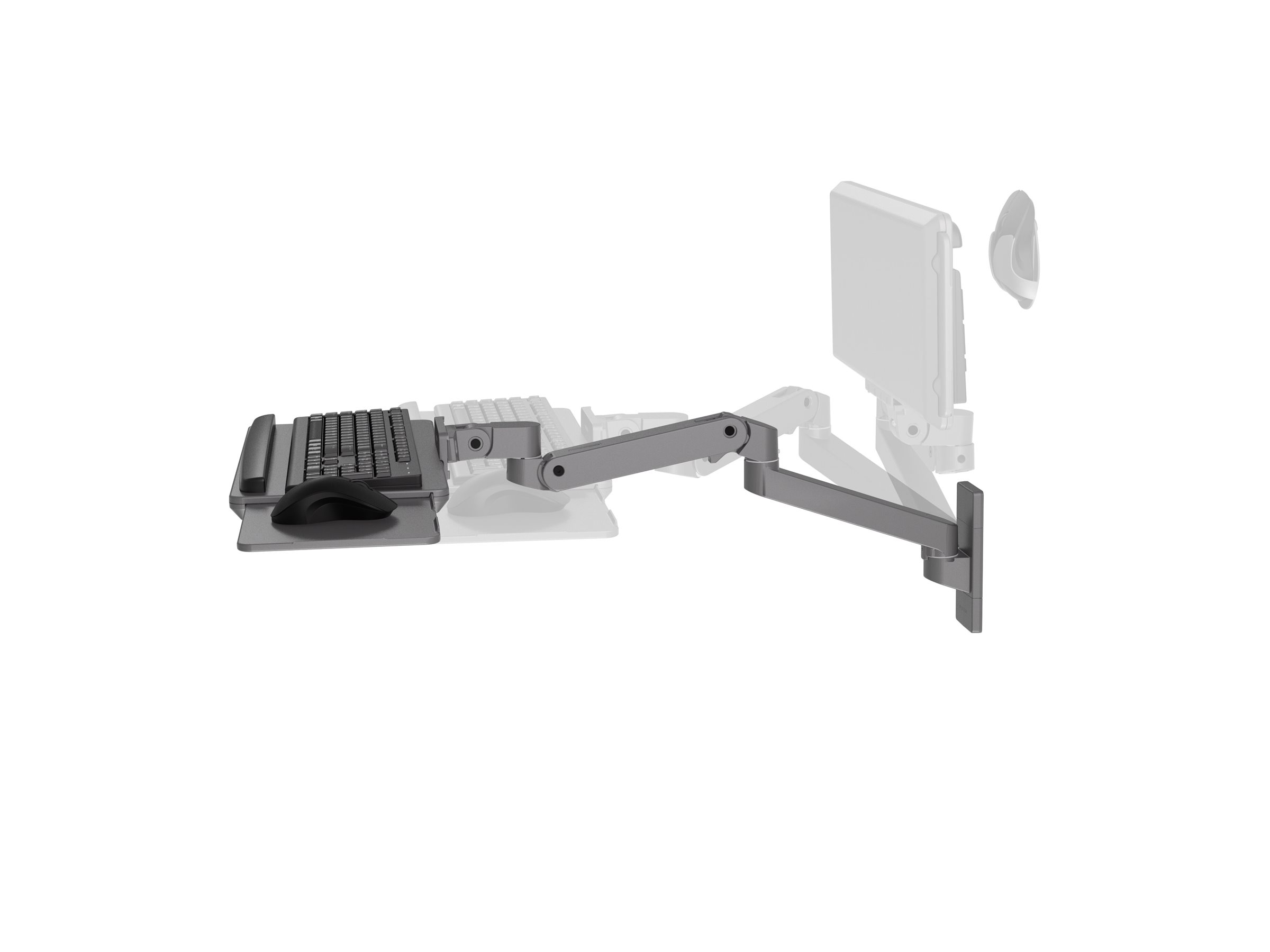 Ergotron LX Pro keyboard/mouse arm mount tray Product shot Right side 77951