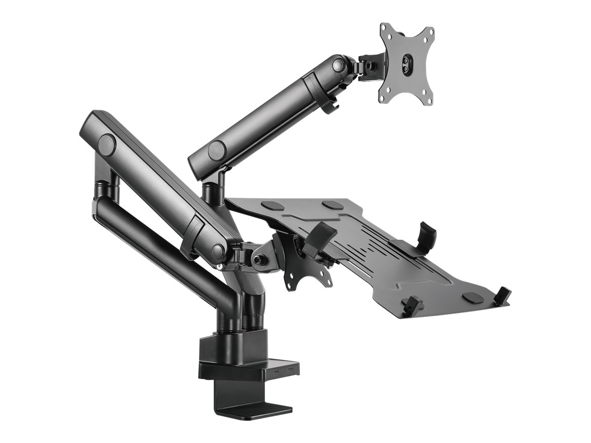 SIIG Aluminum Mechanical Spring Slim Monitor Arm with Laptop Holder