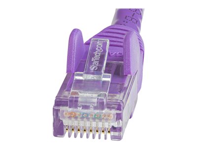 StarTech.com 7ft CAT6 Ethernet Cable, 10 Gigabit Snagless RJ45 650MHz 100W PoE Patch Cord, CAT 6 10GbE UTP Network Cable w/Strain Relief, Purple, Fluke Tested/Wiring is UL Certified/TIA - Category 6 - 24AWG (N6PATCH7PL) - Patch cable - RJ-45 (M) to RJ-45 (M) - 2.1 m - UTP - CAT 6 - molded, snagless - purple