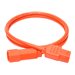 Tripp Lite 3ft Computer Power Extension Cord 10A 18 AWG C14 C13 Orange 3