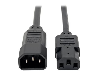 Tripp Lite 3ft Computer Power Cord Extension Cable C14 to C13 10A 18AWG 3'