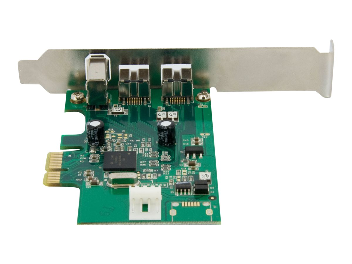 StarTech.com 3 Port 2b 1a 1394 PCI Express FireWire Card Adapter - 1394 FW PCIe FireWire 800 / 400 Card (PEX1394B3) - Adaptér firewire - PCIe - 2 porty – foto 5