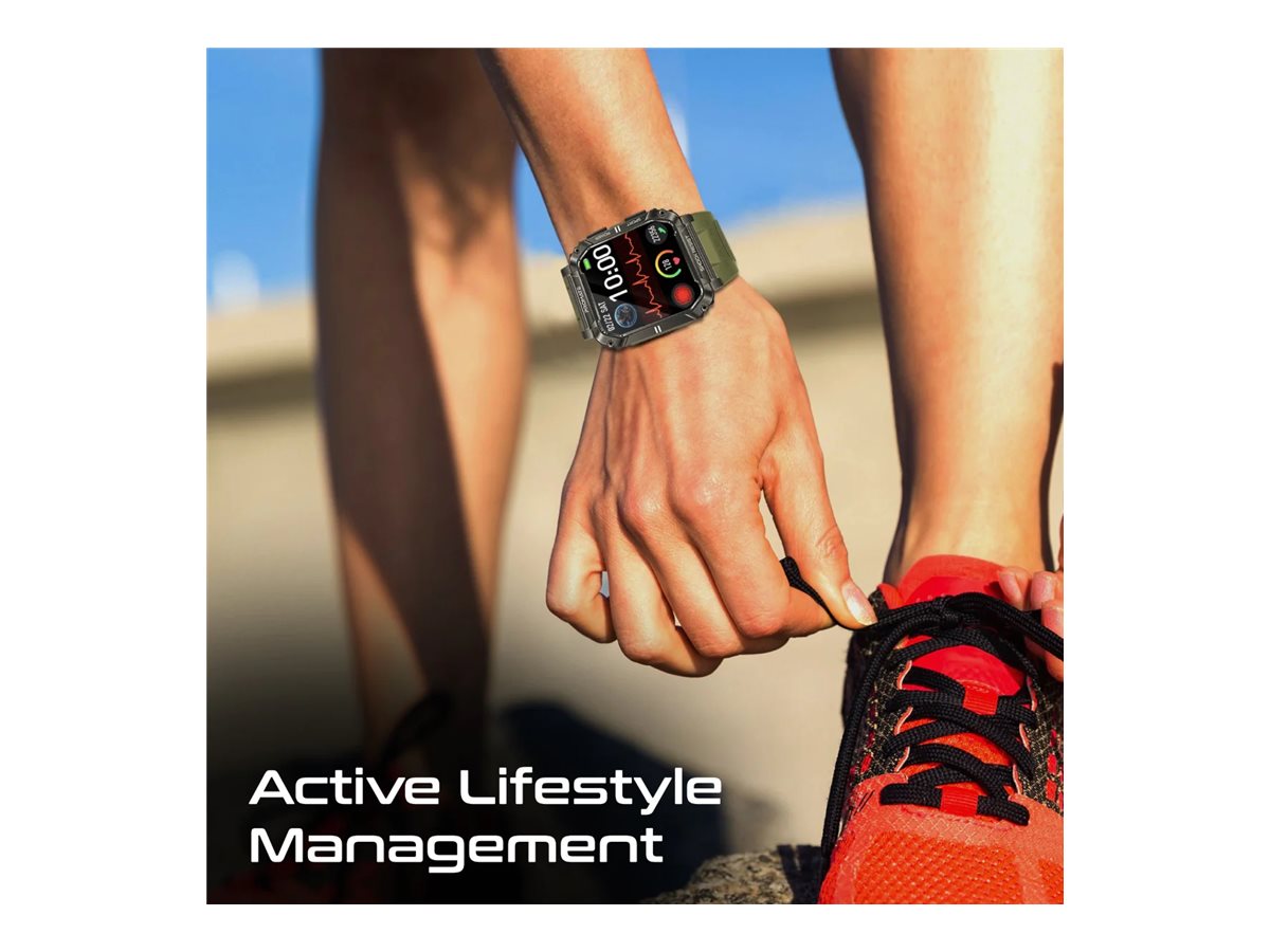 Promate ActivLife XWatch-S19 smart watch with strap 128 MB mid night Usage / lifestyle Front 72725