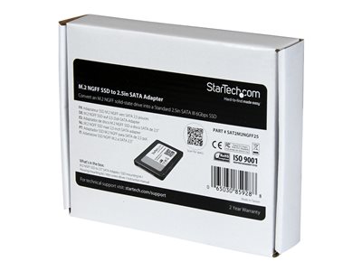 StarTech.com Dual M.2 SATA Adapter with RAID - 2x M.2 SSDs to 2.5in SATA  (6Gbps) RAID Adapter Converter with TRIM Support (25S22M2NGFFR) Black/Silver