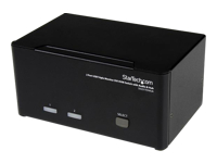 StarTech.com Switch commutateur KVM triple affichage DVI à 2 ports avec audio et hub USB 2.0