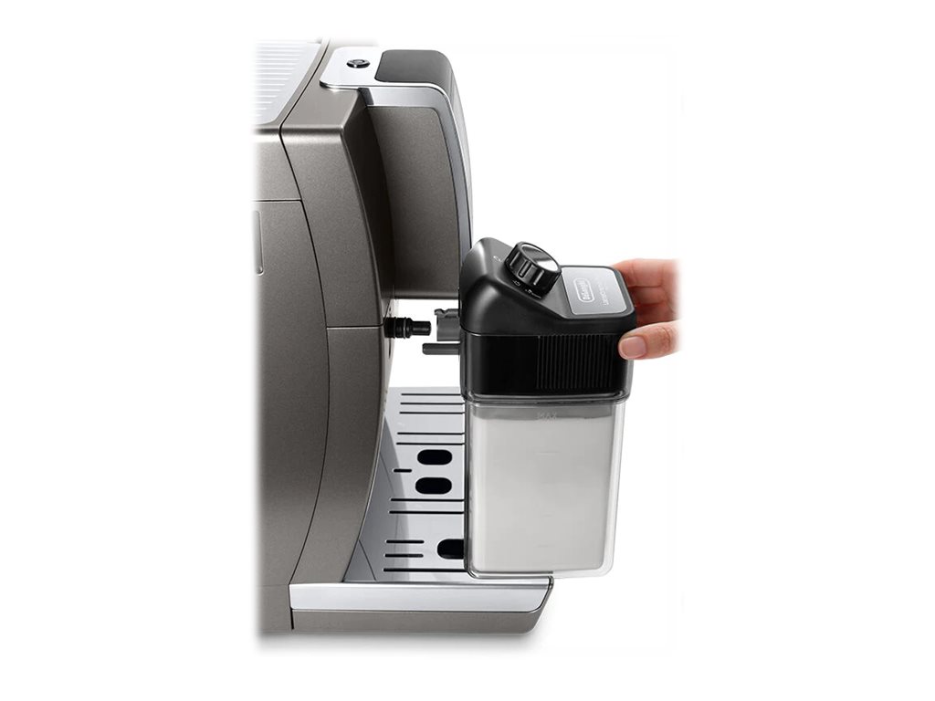 De Longhi Dinamica Plus Fully Automatic Smart Espresso Machine with Cappuccino Titanium