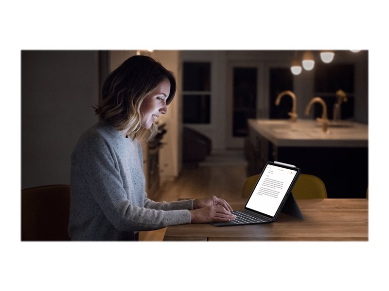 Logitech Combo Touch - clavier et tui - avec trackpad - QWERTY - R.-U. - gris oxford Priphrique d\'entre