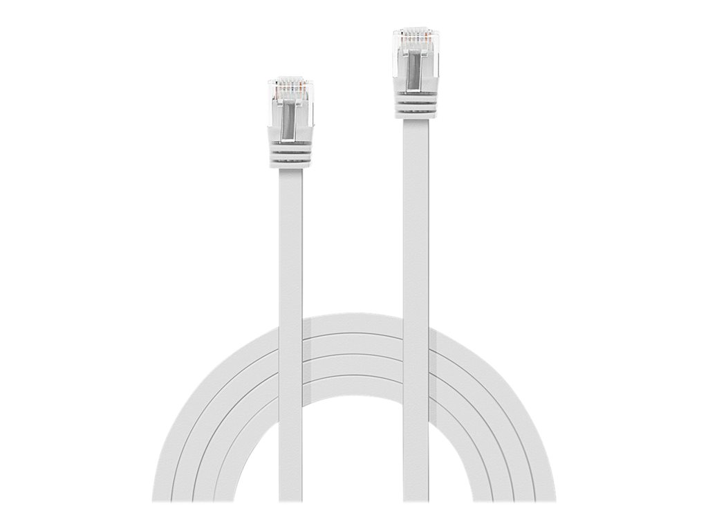 C ble réseau Plat Blanc Cat.6 U/UTP, 5m