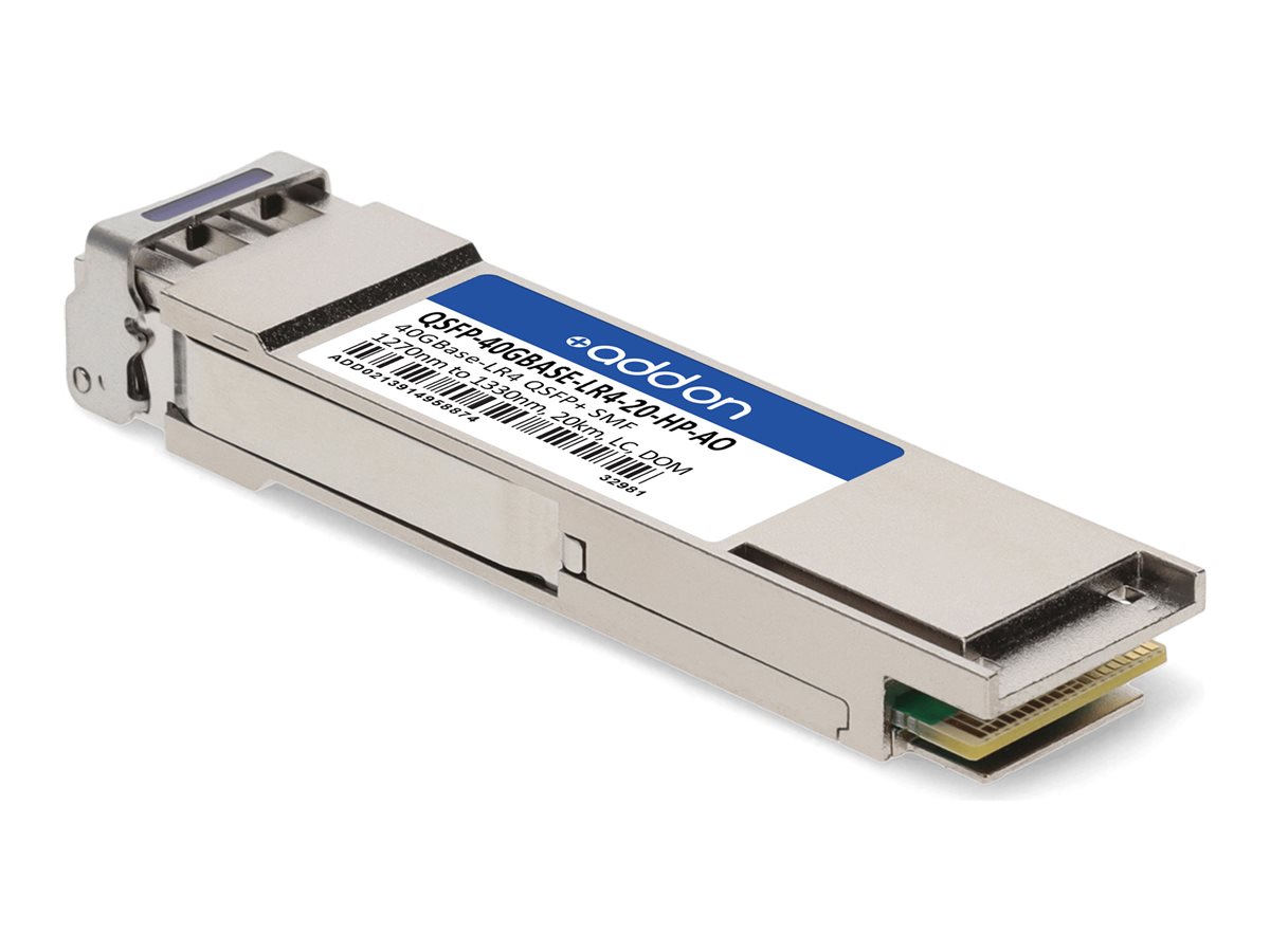 AddOn - QSFP+ transceiver module (equivalent to: HP QSFP-40GBASE-LR4-20-HP)