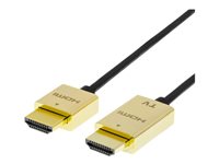 DELTACO Prime HDMI han -> HDMI han 3 m Sort/guld