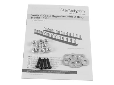 Startech Organizador Cables CMVER40UF Negro