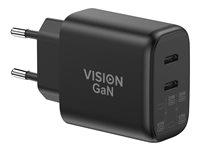 Vision power adapter - 2 x USB-C - 65 Watt
