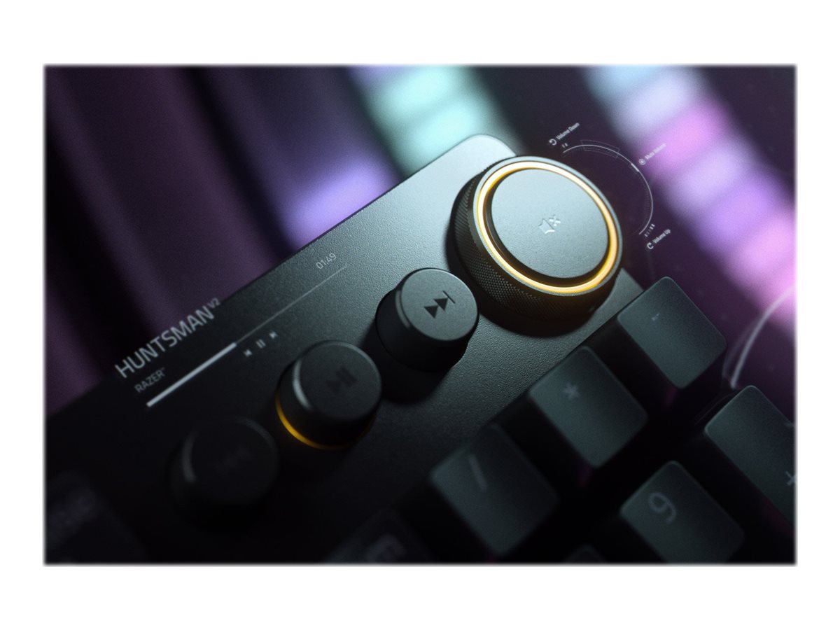Razer Huntsman V2 Gaming Keyboard - Clicky Optical Purple Switch - 810056143053