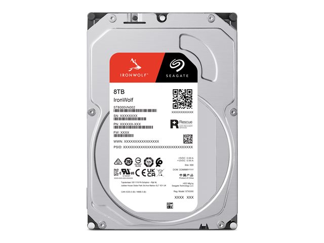 Seagate IronWolf ST8000VN002 - disque dur - 8 To - SATA 6Gb/s (ST8000VN002)