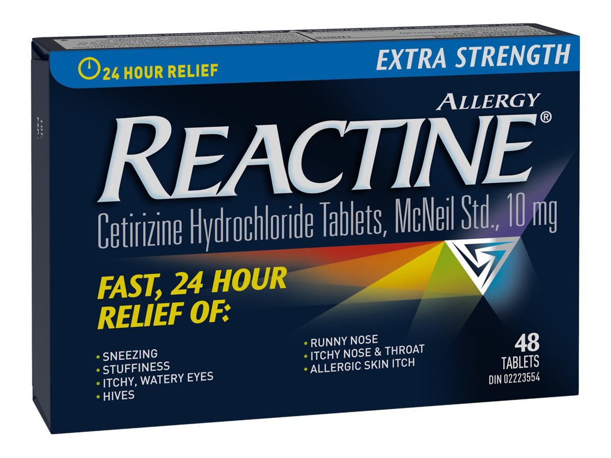 Reactine Allergy Extra Strength Cetirizine Hydrochloride Tablets - 10mg - 48's