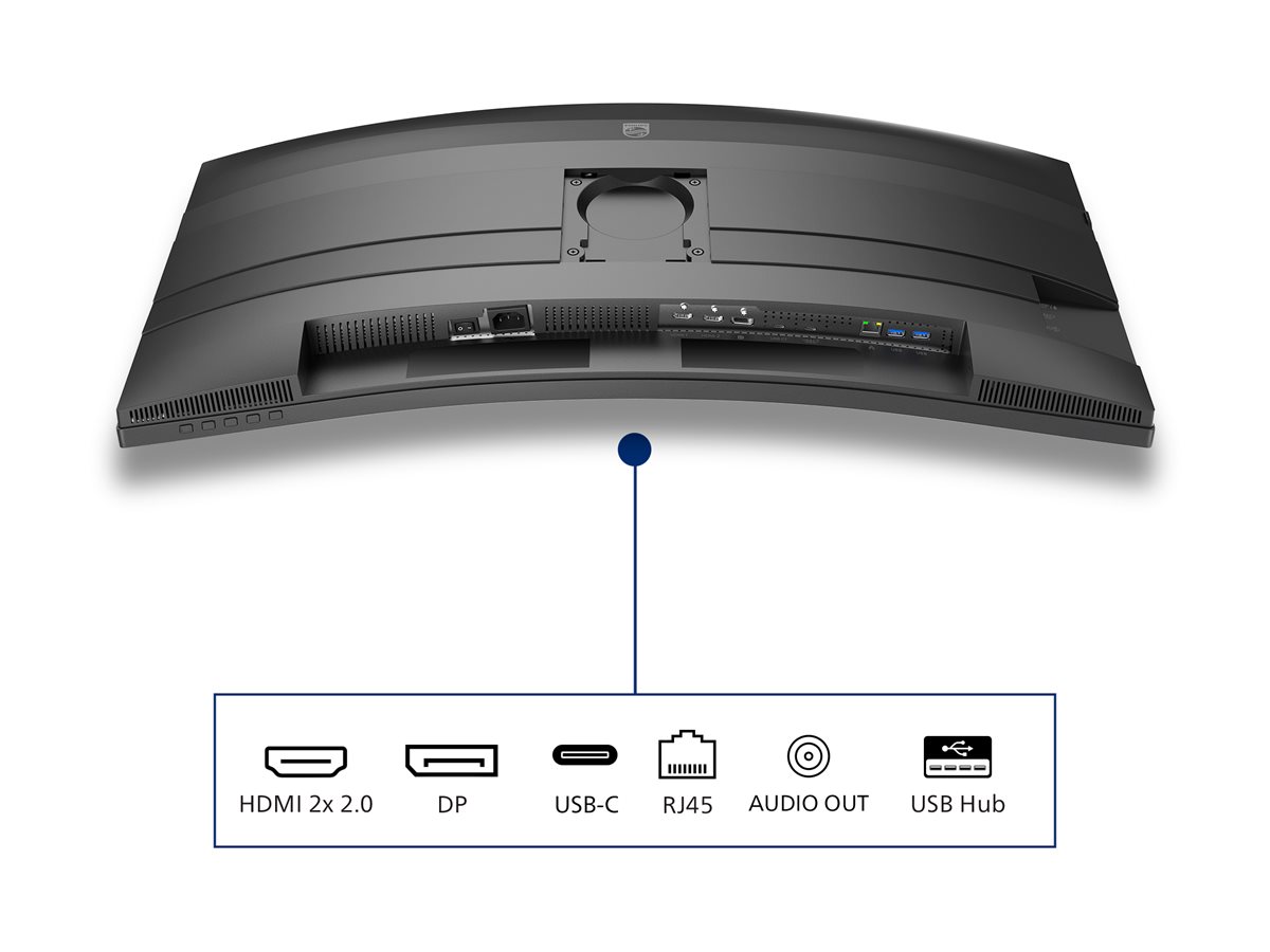 Philips 34B2U5600C 5000 Series LED monitor curved Product shot Left side 77700